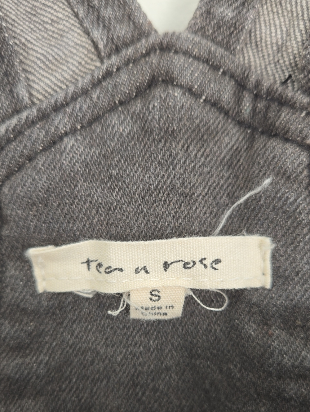 Charcoal Embroidered Denim Overall Skirt - Picture 9 of 14